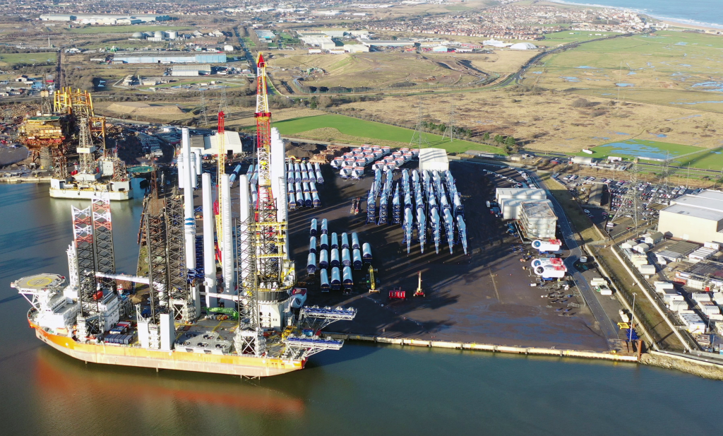 Loadout process at Able Seaton Port